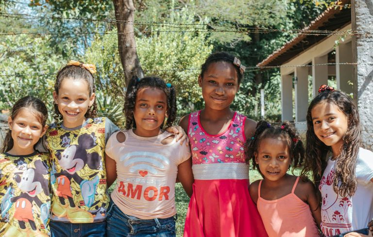Multicultural Kids Standing Together